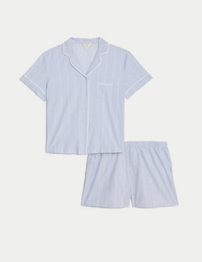 Cool Comfort™ Pure Cotton Striped Shortie Set Image 2 of 6