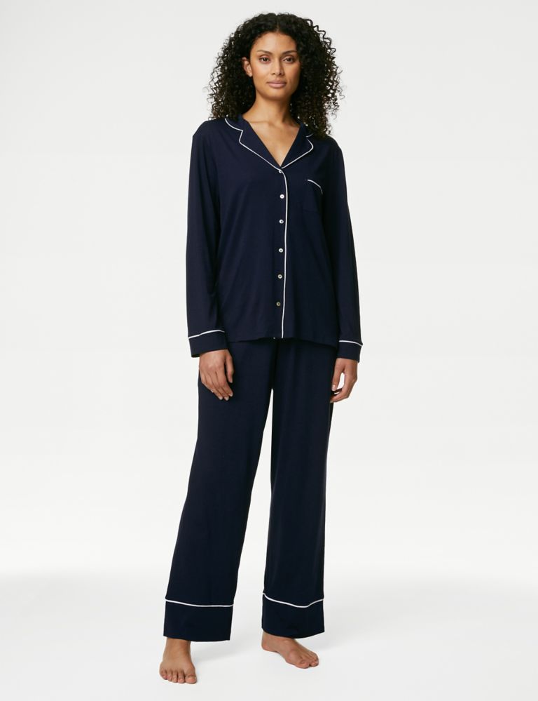 Cool Comfort TM Cotton Modal Pyjama Set | M&S Collection | M&S
