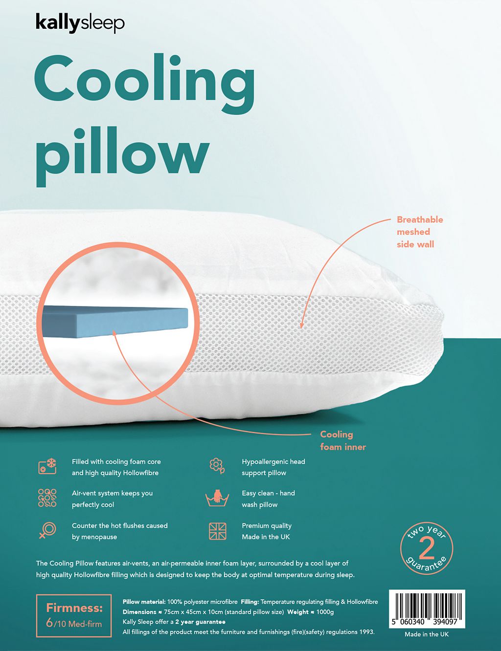 Cooling Medium Pillow 6 of 6