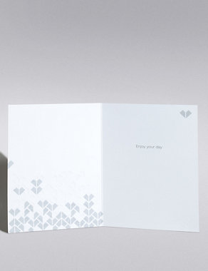 Copper Geometric Hearts Wedding Card Image 2 of 3