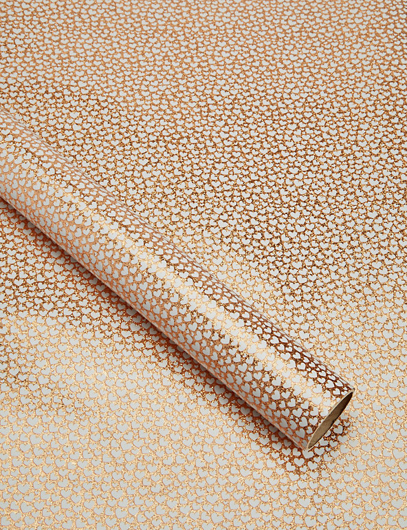Copper Hearts 2m Wrapping Paper Image 1 of 2