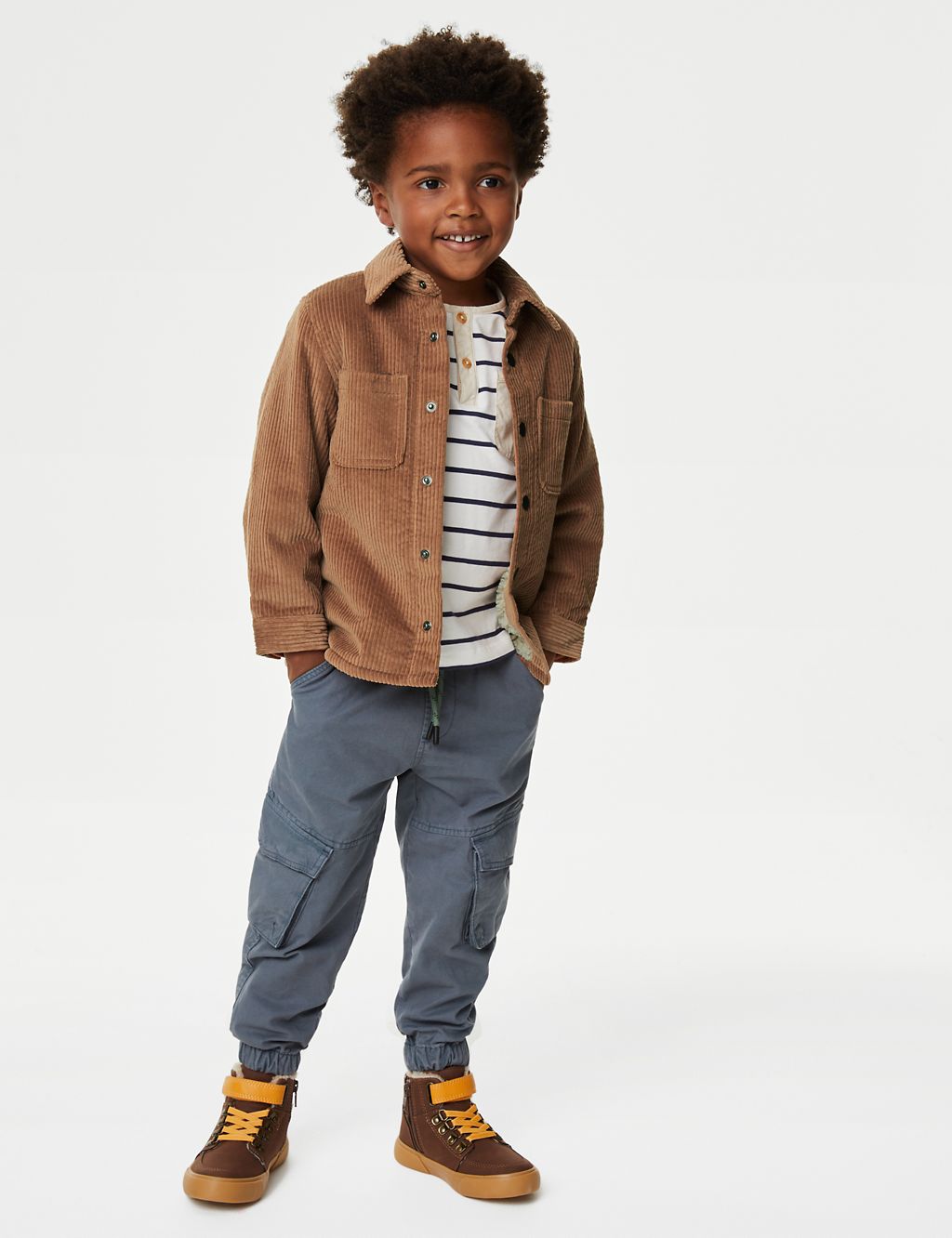 Cord Borg Lined Shacket (2-8 Yrs) | M&S Collection | M&S