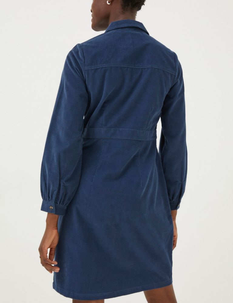 Cord Button Through Knee Length Shirt Dress | FatFace | M&S