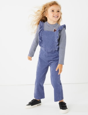 baby girl cord dungarees