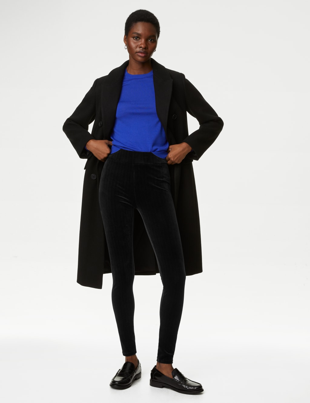 Cord High Waisted Leggings M S Collection M S