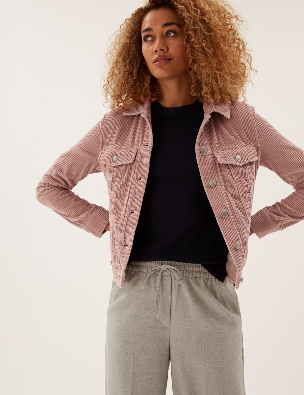 pink corduroy jacket