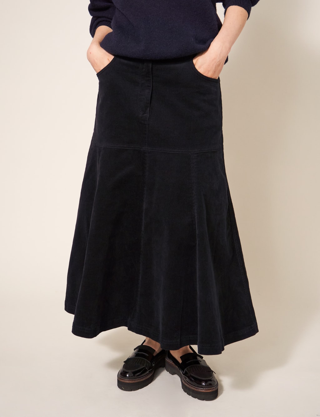 Black corduroy cheap skirt 80