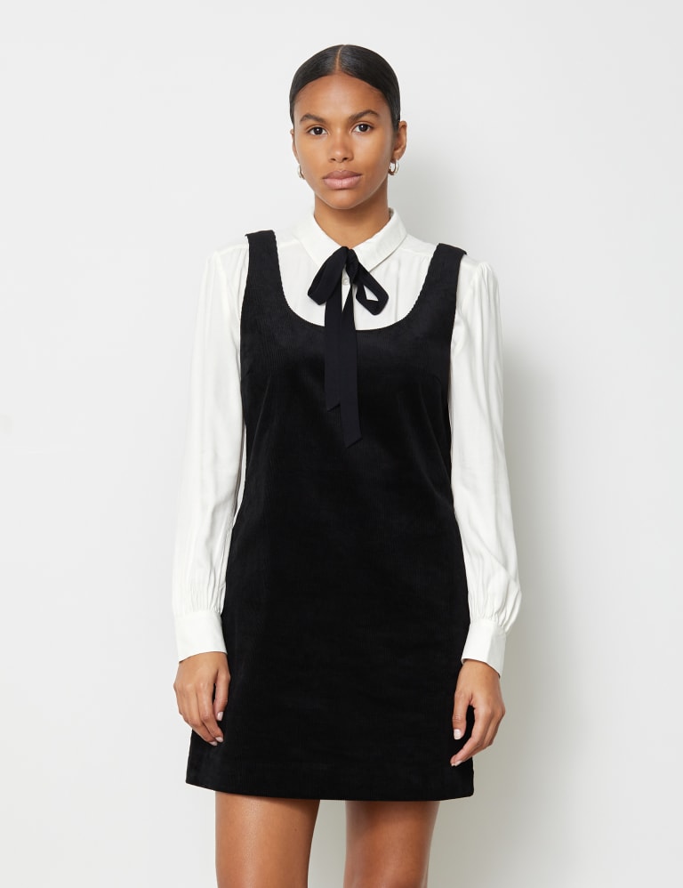 Pinafore shop shift dress