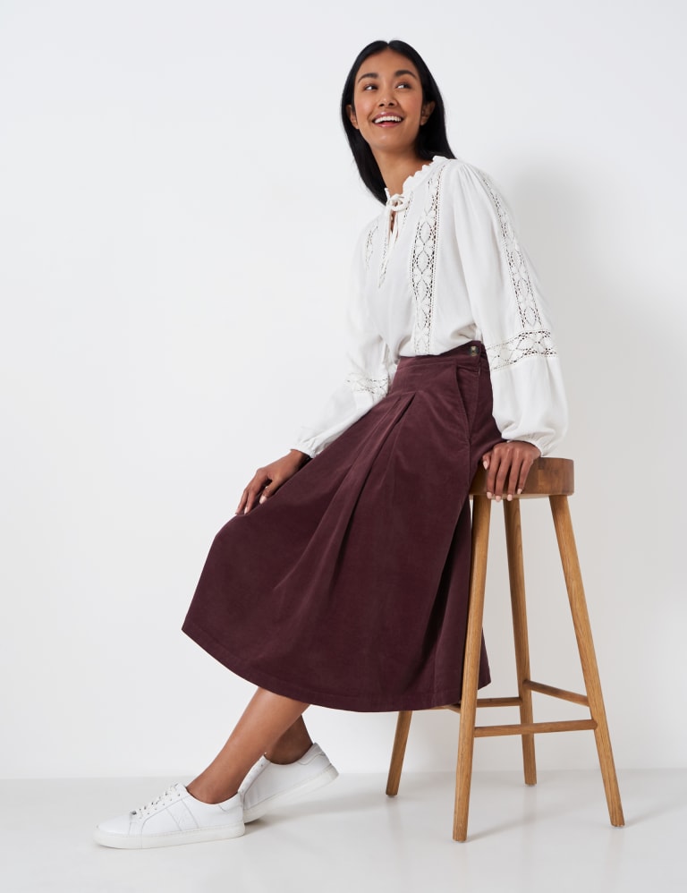 H and m corduroy skirt online
