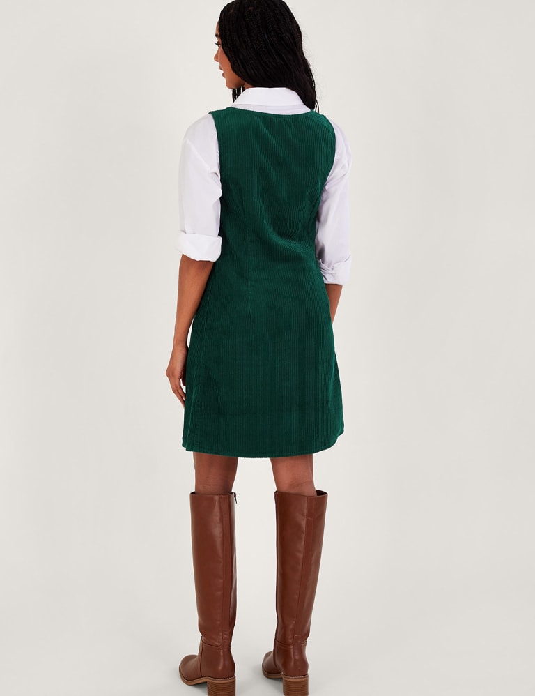 Slash neck cord pinafore outlet