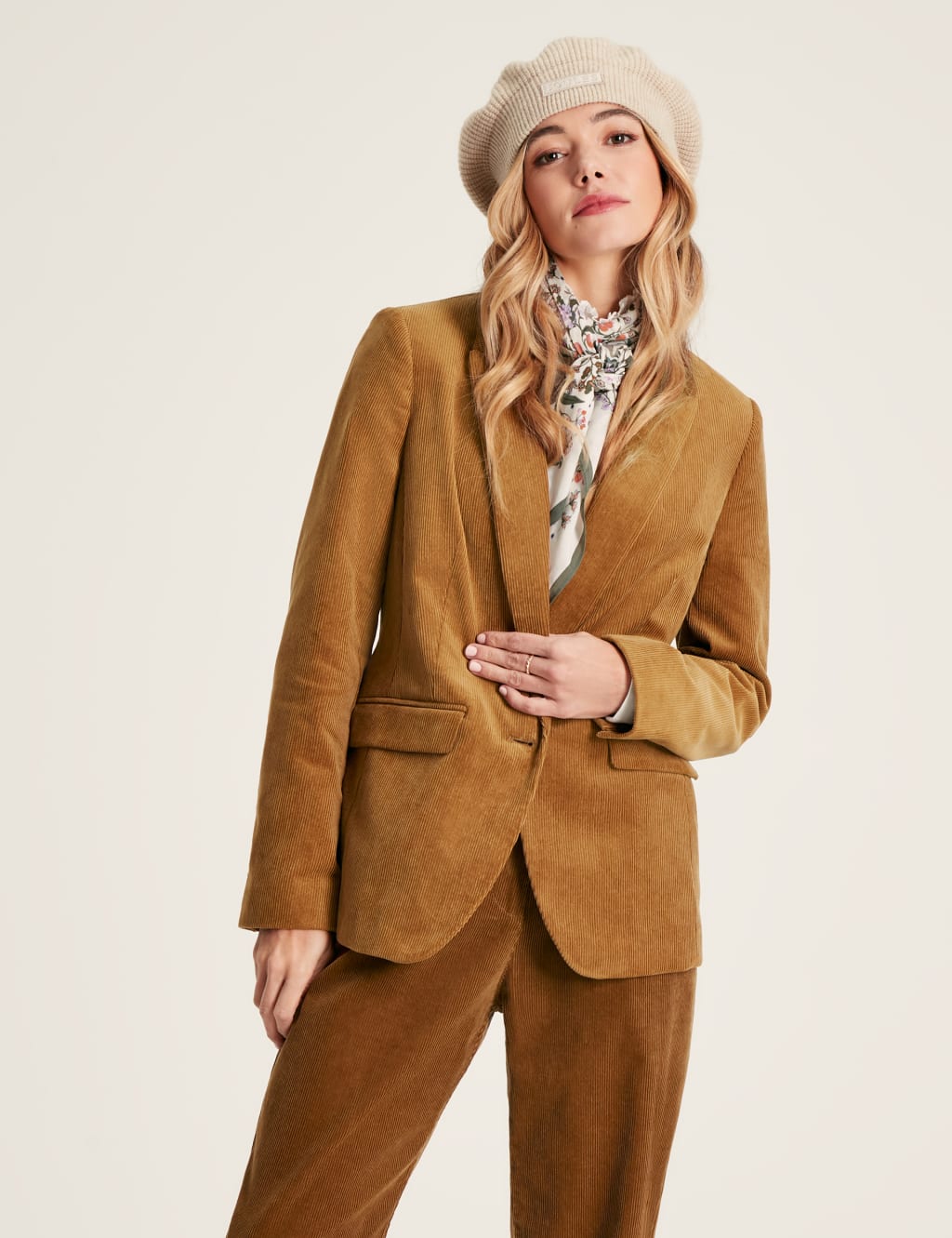 Cord Tailored Single Breasted Blazer Joules M&S