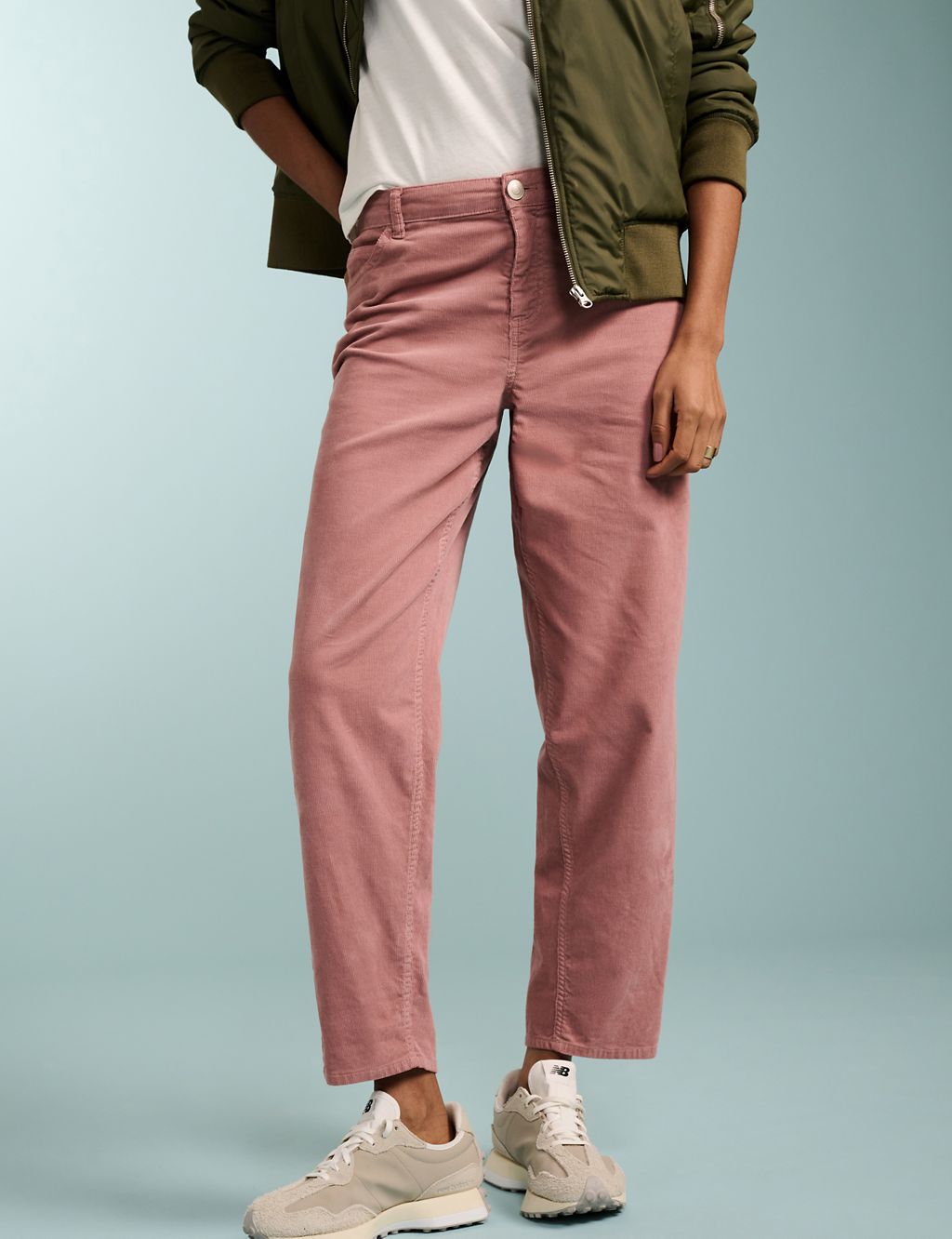 Cord Tapered Ankle Grazer Trousers 4 of 5