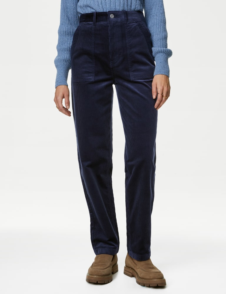 Cord Tapered Ankle Grazer Trousers