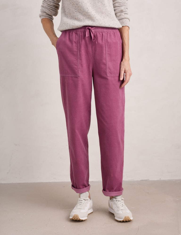 Cord cheap tapered trousers