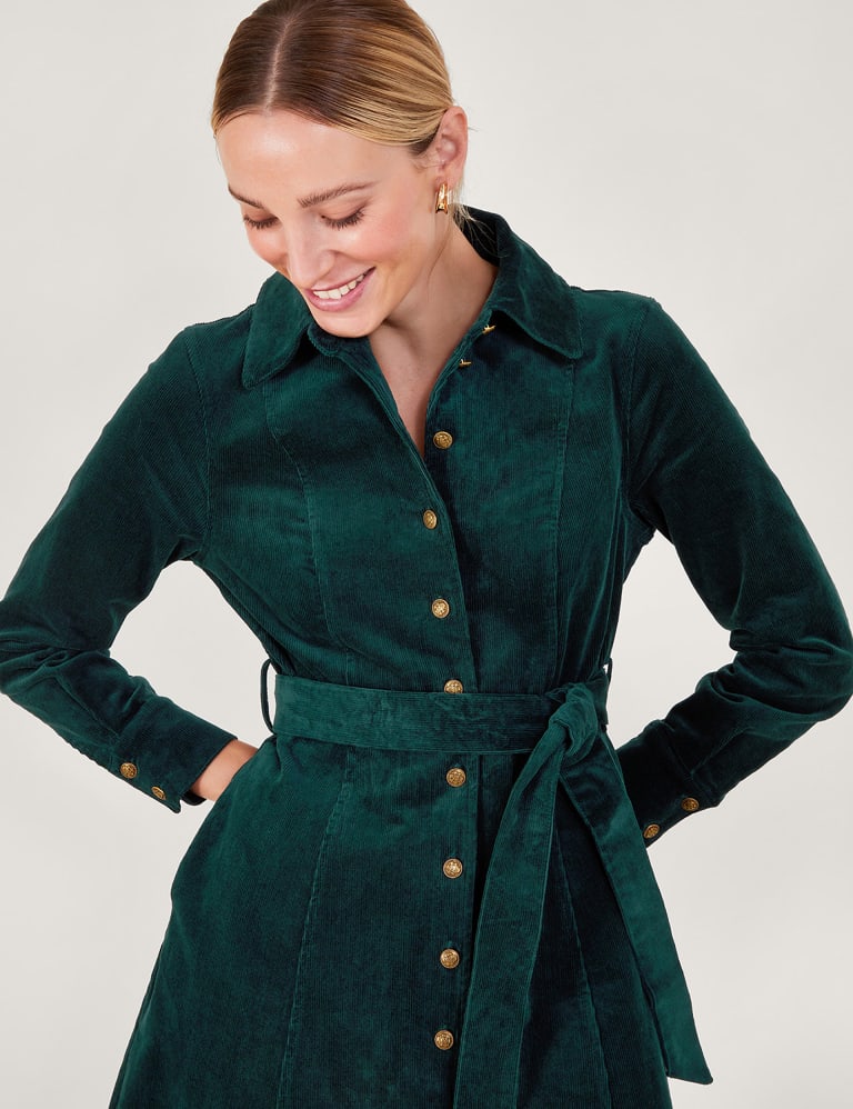 Cord shirt dress on sale