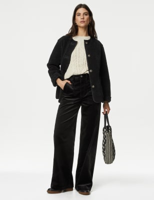 Wide leg corduroy trousers uk online
