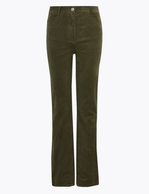 Corduroy Slim Fit Flare Trousers Image 2 of 6