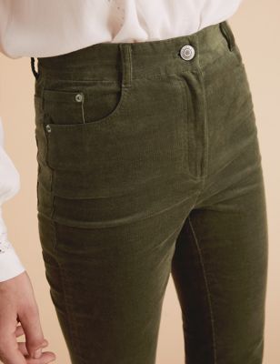 Corduroy Slim Fit Flare Trousers Image 4 of 6