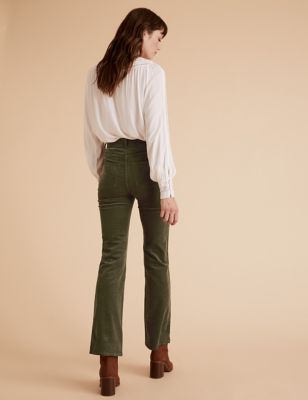Corduroy Slim Fit Flare Trousers Image 6 of 6