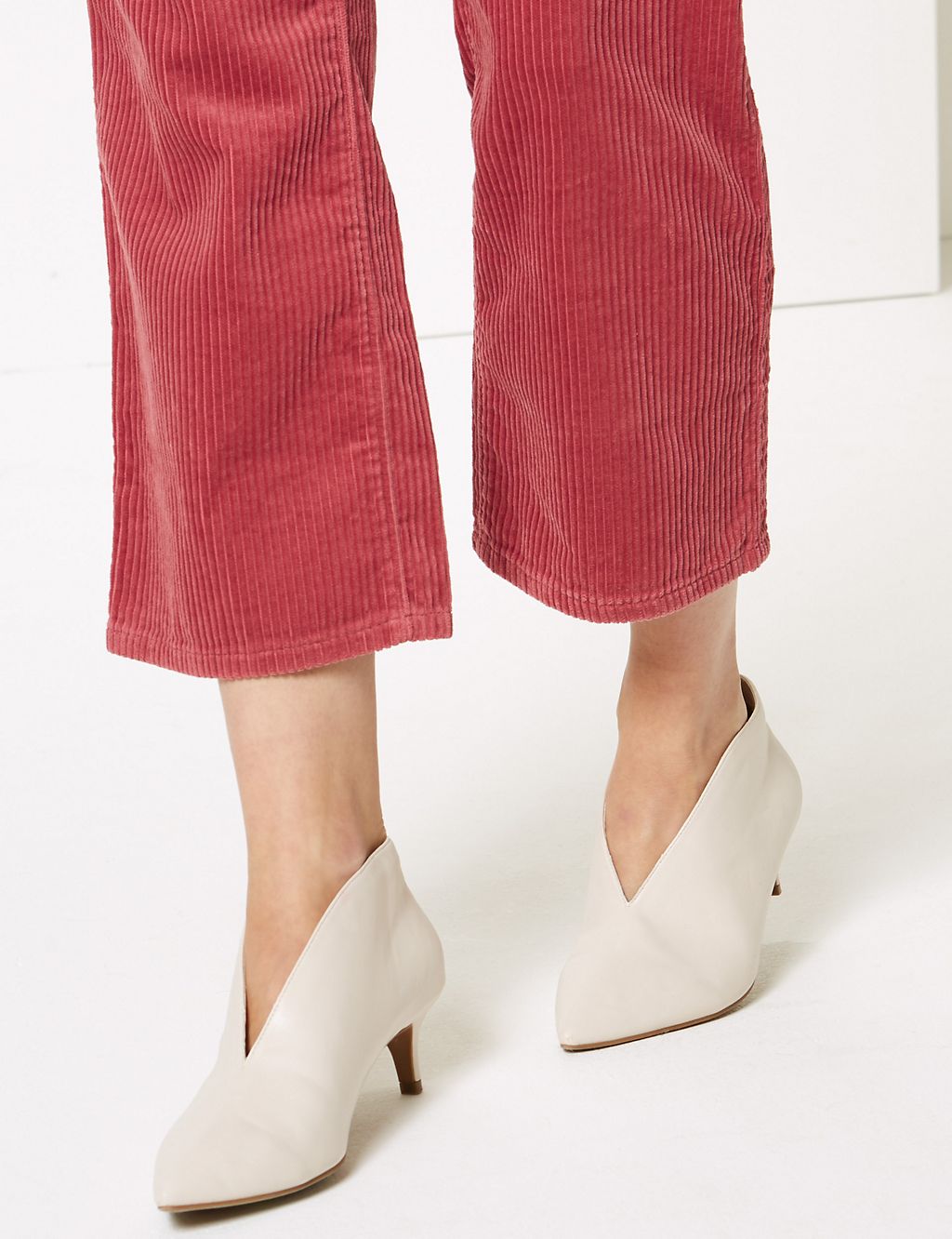 Corduroy Straight Leg Cropped Trousers 5 of 5