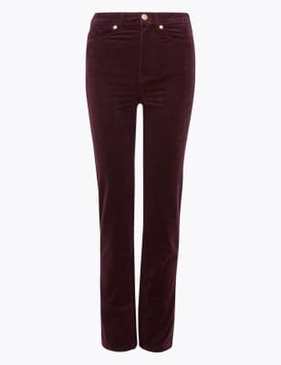 straight leg cord trousers