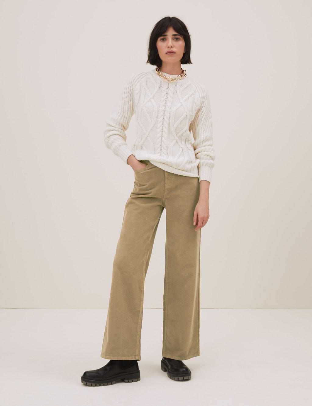 Corduroy Wide Leg Trousers | Autograph | M&S