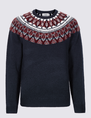 m&s fairisle jumper womens