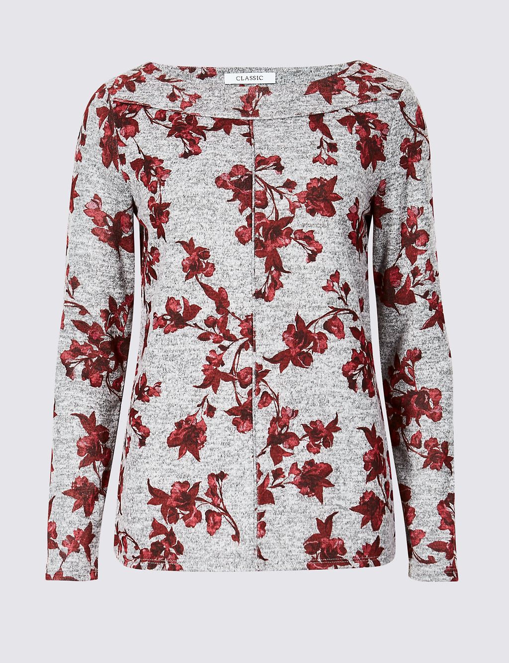 Cosy Floral Print Long Sleeve Top 1 of 4