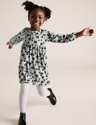 Leopard print kids clearance dress