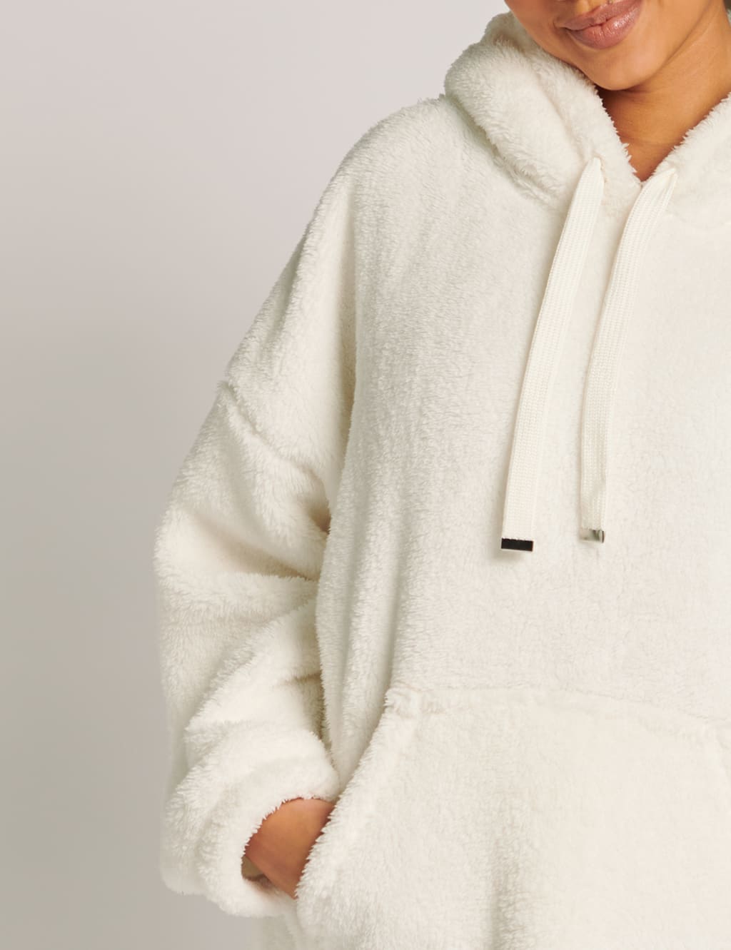 Longline top white hoodie