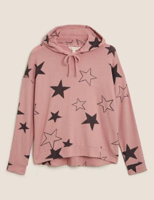 star print hoodie