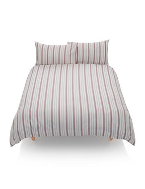 Cosy Striped Bedding Set Image 2 of 3