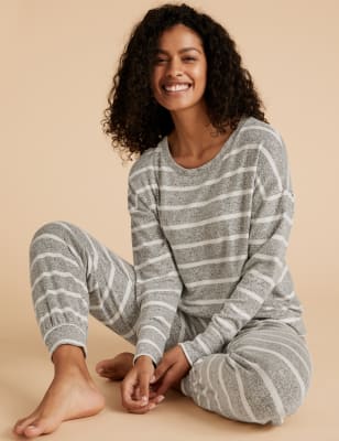 Cosy Striped Lounge Sweatshirt Image 1 of 4