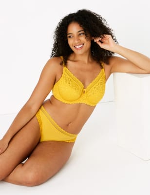 yellow bra set