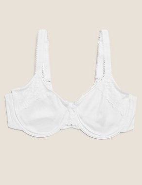Cotton & Lace Wired Minimiser Bra C-G Image 2 of 7