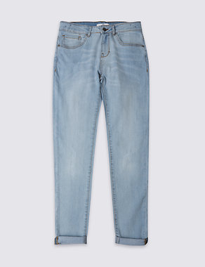 Cotton Adjustable Waist Jeans with Stretch (3-14 Years) Image 2 of 4