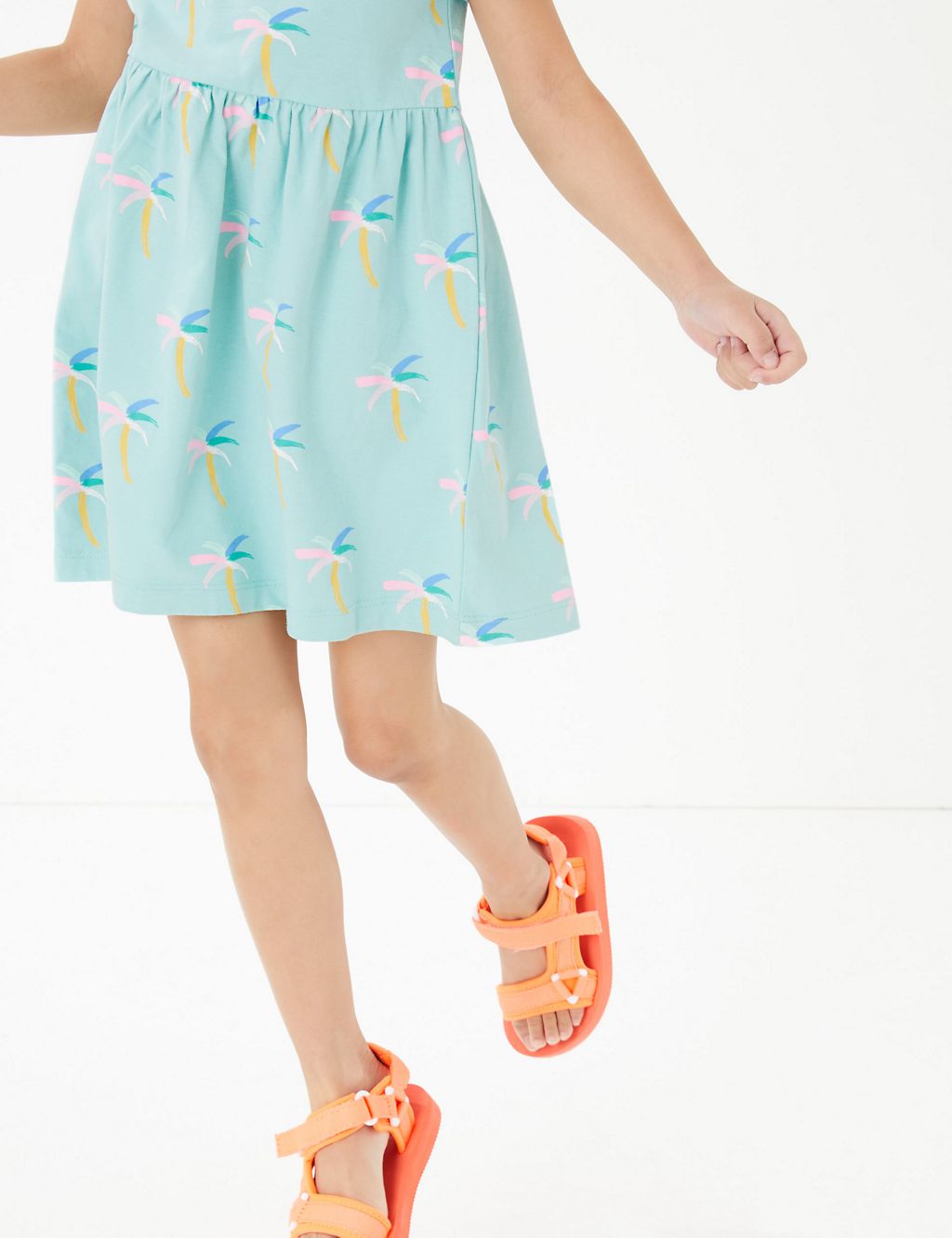 Cotton All Over Palm Print Dress (2-7 Yrs) 2 of 4