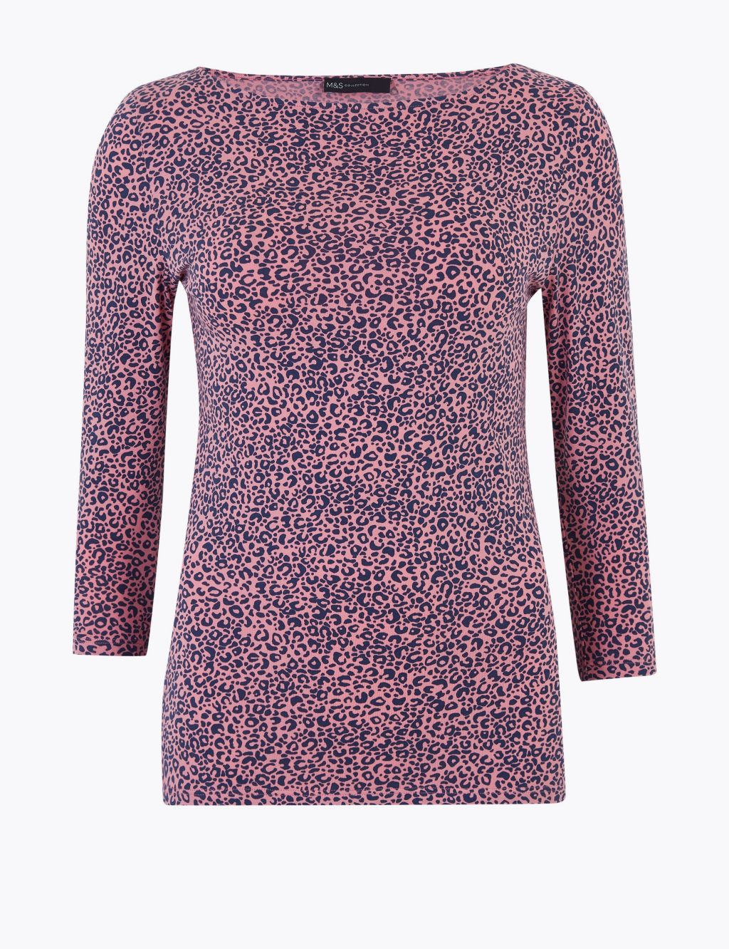 Cotton Animal Print Fitted T-Shirt | M&S Collection | M&S