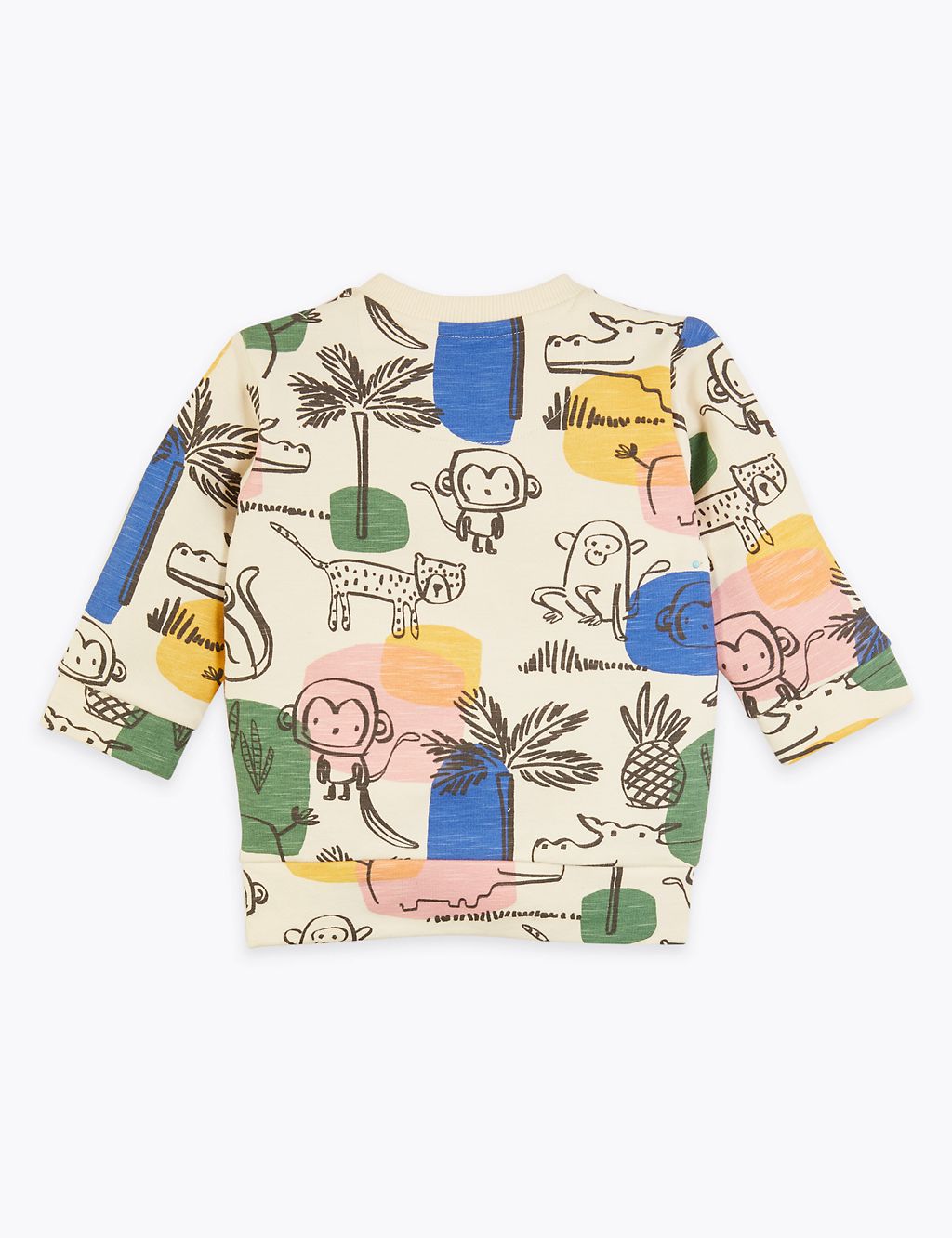 Cotton Animal Print Sweatshirt (0-3 Yrs) 1 of 3
