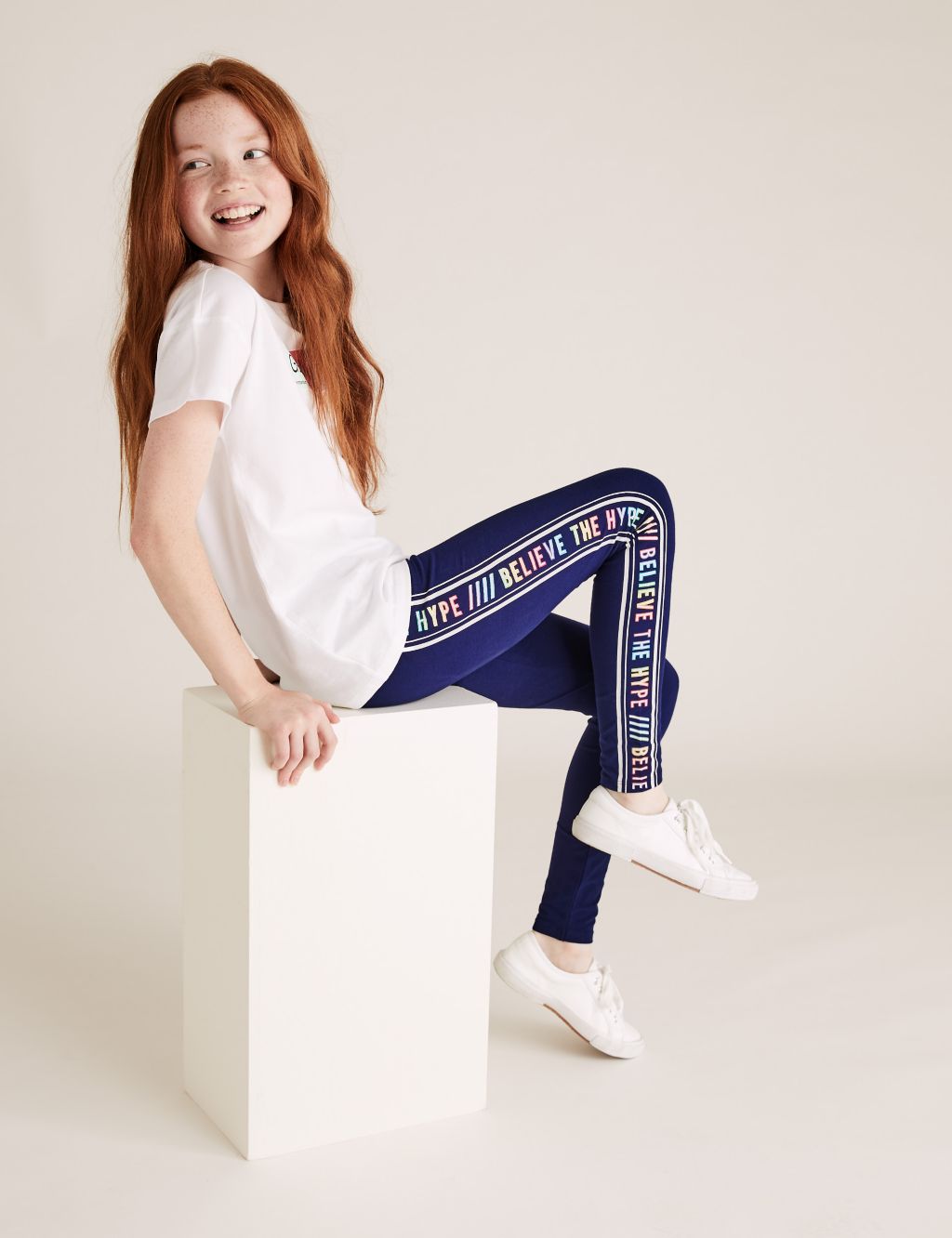 Cotton Believe The Hype Leggings (6-16 Yrs) | M&S