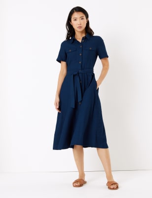 Pure Cotton T-Shirt Midi Dress, M&S Collection