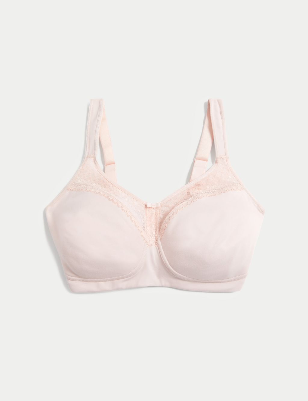 Cotton Blend & Lace Non Wired Total Support Bra B-H 1 of 7