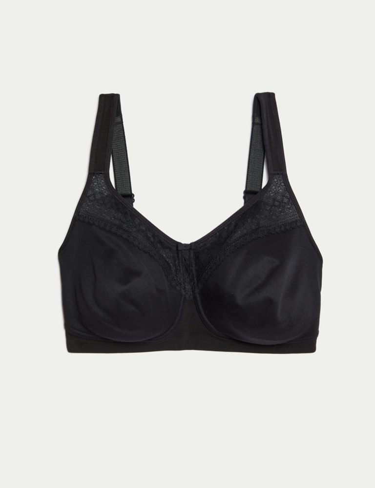 Marks and Spencer Women's Pleated Total Support Non Wired Padded Full Cup T-Shirt  Bra, Black, 32C at  Women's Clothing store
