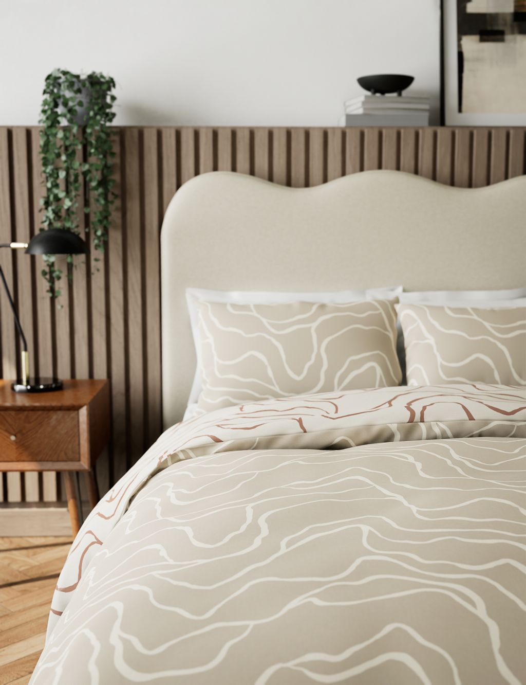 Cotton Blend Abstract Bedding Set 4 of 5