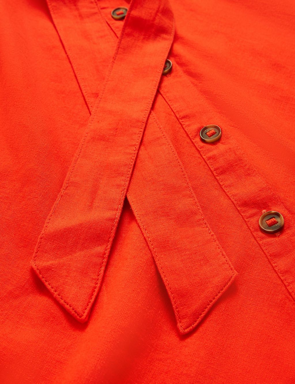 Cotton Blend Belted Midi Shirt Dress 6 of 6
