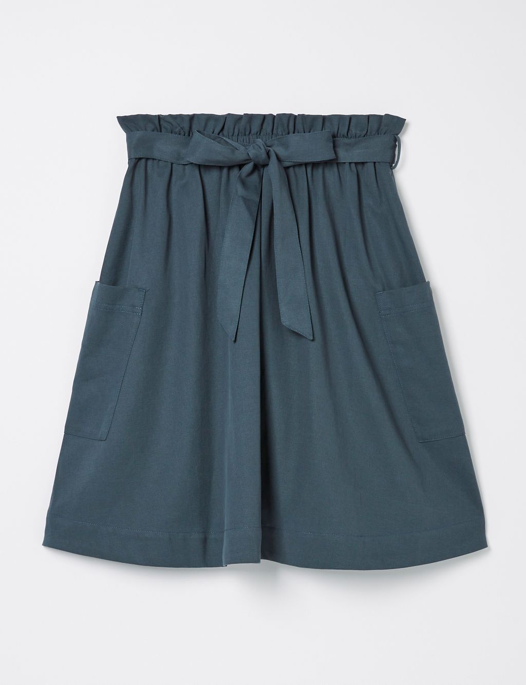 Cotton Blend Belted Mini Utility Skirt 1 of 5