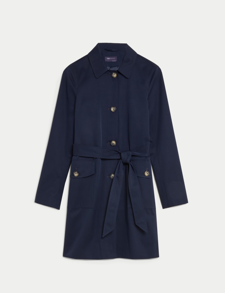 M&s navy trench coat online