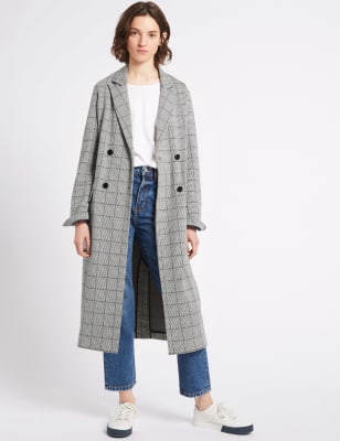 checked duster jacket