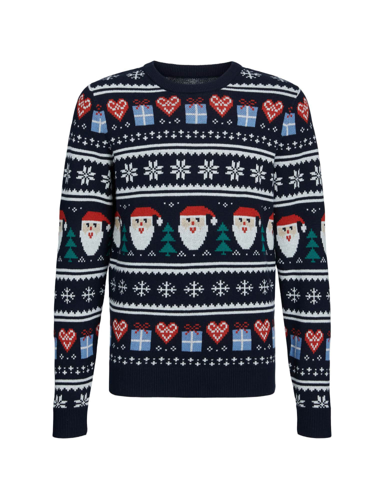 Cotton Blend Christmas Fair Isle Jumper (816 Yrs) JACK & JONES