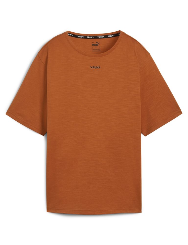 Cotton Blend Crew Neck Oversized T-Shirt 2 of 6